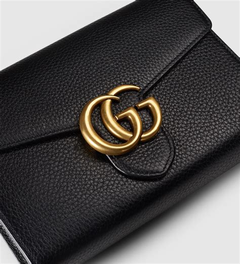 black gucci marmont wallet|gucci gg marmont keychain wallet.